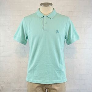 Tom & Teddy Polo Mens Size Large Blue Mint Short Sleeve Ultralight Cotton NEW!
